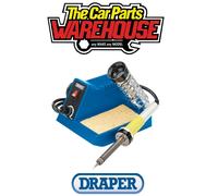 Draper 230v Soldering Station | 40 W Multipurpose Soldering-iron Stand | Overheat Protection | Tip Sponge | Heat Output Dial | 61478