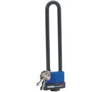 Draper 62952 U Bar Extra Long Shackle Lock with 2 Keys , Blue