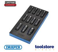 Draper Expert 63483 Impact Socket Set In 1/4 Drawer Eva Insert Tray 1/2in Sq. Dr. (11 Piece) per set