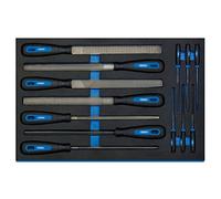 Draper 63513 Hand File 13 Piece Set in 3/4 Drawer Eva Insert Tray , Blue