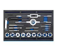 Draper 63520 Combination Tap and Die Metric and BSP in Eva Foam Insert Tray ,Blue,22 Piece Set