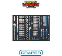 Draper 63539 Socket Set in Full Plus Drawer EVA Insert Tray 1/4" 3/8" & 1/2" (96