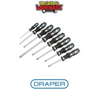 Draper 63589 Draper Expert Heavy Duty Soft Grip Screwdriver Set (8 Piece)