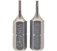 Draper 63944 Hexagonal Insert Bit 1.5Mm 1/4in Hex 25Mm Long (Pack Of 2) per pack