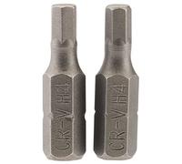 Draper 63982 Hexagonal Insert Bit 4Mm 1/4in Hex 25Mm Long (Pack Of 2) per pack