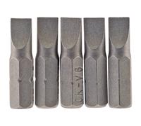 Draper 64011 Plain Slot Insert Bit 6Mm 1/4in Hex 25Mm Long (Pack Of 5) per pack