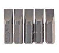 Draper 64012 Plain Slot Insert Bit 6.5Mm 1/4in Hex 25Mm Long (Pack Of 5) per pack