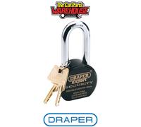 Draper Heavy Duty Stainless Steel Padlock and 2 Keys, 63 x 50mm 64207