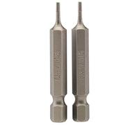 Draper Hex Screwdriver Bit Hex 1.5mm 50mm Pack of 2