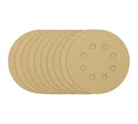 Draper 64257 Gold Sanding Discs With Hook & Loop 150Mm 240 Grit (Pack Of 10) each 10