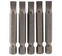 Draper Slotted Screwdriver Bit 6mm 50mm Pack of 5