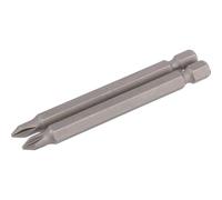 Draper 64314 No.1 1/4" Hex Cross Slot Insert Bit 75mm Long (2 Piece)