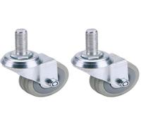 Draper 65470 50mm Dia. Swivel Bolt Fixing Rubber Castor-S.W.L 50Kg 50 mm, Blue (Pack of 2)