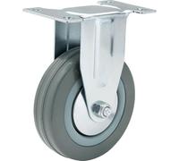 Draper Fixed Plate Fixing Rubber Castor 100Mm Diameter S.w.l. 80Kg 65482