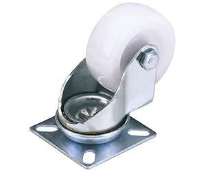 Draper 65497 SWL 70 kg Swivel Plate Fixing Nylon Wheel, 75 mm