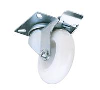 Draper Swivel Plate Fixing Nylon Wheel With Brake 100Mm Diameter S.w.l. 125Kg 65504