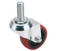 Draper 65510 60550B 50mm Dia. Swivel Bolt Fixing Polyurethane Wheel - S.W.L. 50Kg