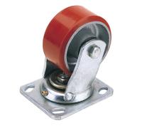 Draper 65532 200 mm-Diameter Polyurethane Castor Swivel Plate Fixing
