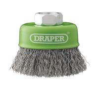 Draper 65MM CUP BRUSH STAINLESS M14 08051 Stainless-Steel Crimped Wire Cup Brushes, M14