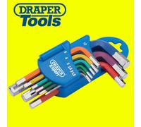 Draper Expert 66126 Metric Coloured Short Arm Hex. Key Set (9 Piece) per set