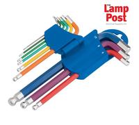 Draper 66132 Metric Coloured Hexagon and Ball End 9 Keys Set