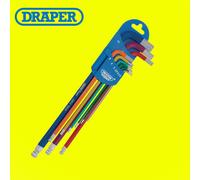 Draper Expert 66134 Metric Coloured Extra Long Hex. And Ball End Key Set (9 Piece) per set