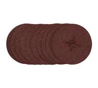 Draper 68493 Fibre Sanding Discs, 115mm, 60 Grit, (Pack of 10)