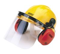 Draper 69933 Safety Helmet With Ear Muffs And Visor each