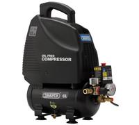 Draper 6L Direct Drive Oil-Free Air Compressor 1.1Kw 1.5Hp Portable Unit