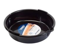 Draper 6L Oil / Fluid Drain Pan | 380mm Diameter | UV Stabiliser Drip Tray | Anti-Splash Lip | 15086