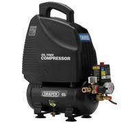 Draper 6L Oil-Free Air Compressor 1.1kW 1.5hp 230V 116psi 8bar Portable 24974