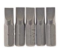 Draper 64011 Plain Slot Insert Bit 6Mm 1/4in Hex 25Mm Long (Pack Of 5) per pack