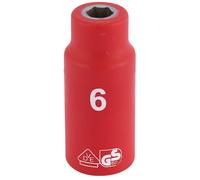 Draper 6MM VDE 1/4" Insul. Socket - 31258