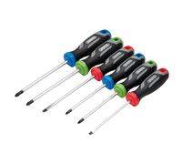 Draper 6pc Soft Grip Screwdriver Set - 13433 - Magnetic Tips, CRV Blades