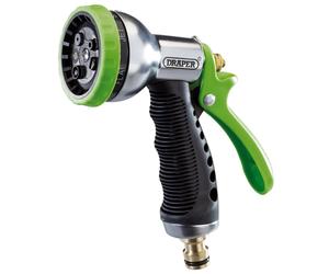 Draper 7 Pattern Aluminium Water Spray Gun Aluminium Body Brass Fitting 25342