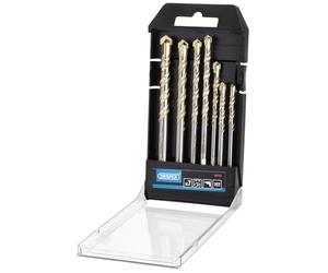 Draper 7 pcs Multi Construction TCT Drill Bit Set - 09102 - for Brick, Concrete, Stone, Slate, Tiles, Sheet Metal, Wood and Plastics