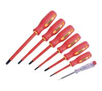 Draper 46540 Fully Insulated Screwdriver Set with Mains Tester, Set of 7