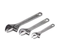 Draper Adjustable Wrench Set 70409 - 3 Piece, Silver