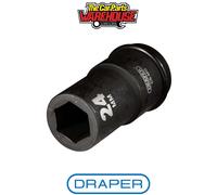 Draper Impact Socket 71883 Hi-Torq Deep 3/4" Square Drive, 6-Point, 24 mm