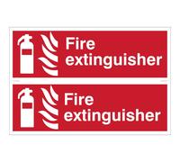 Draper Fire Extinguisher Sign Pack of 2