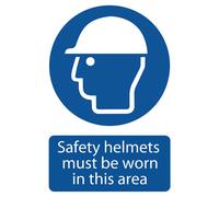 Draper Safety Helmets Must Be Worn In This Area Sign 400mm 600mm Standard