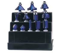 DRAPER TCT Router Bit Set, 1/4" (12 Piece) [72892]