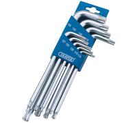 DRAPER 9 PIECE TX-STAR 1/2 BALL END KEY SET, STOCK NO: 73035