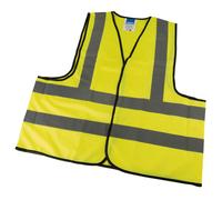 Draper 73742 High Visibility Traffic Waistcoat To En471 Class 2L Extra Large each