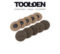 Draper 75628 Ten 75mm Polycarbide Abrasive Pads (Course)