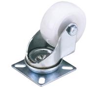 Draper 65497 SWL 70 kg Swivel Plate Fixing Nylon Wheel, 75 mm