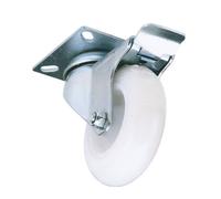 Draper 75mm Dia. Swivel Plate Fixing Nylon Wheel With Brake - S.w.l. 70Kg 65499
