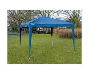 Draper 76940 02577 3M x 3M Blue Concertina Gazebo Outdoor Shelter optional sides