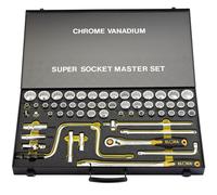 Draper 770-LSSMF 58 Piece 1/2" Sq. Dr. Metric Whitworth and Metric Socket Set