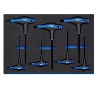 Draper 7PC T HANDLE HEX KEY SET 63503 T' Handle Ball End Hexagon Key Set in 3/4